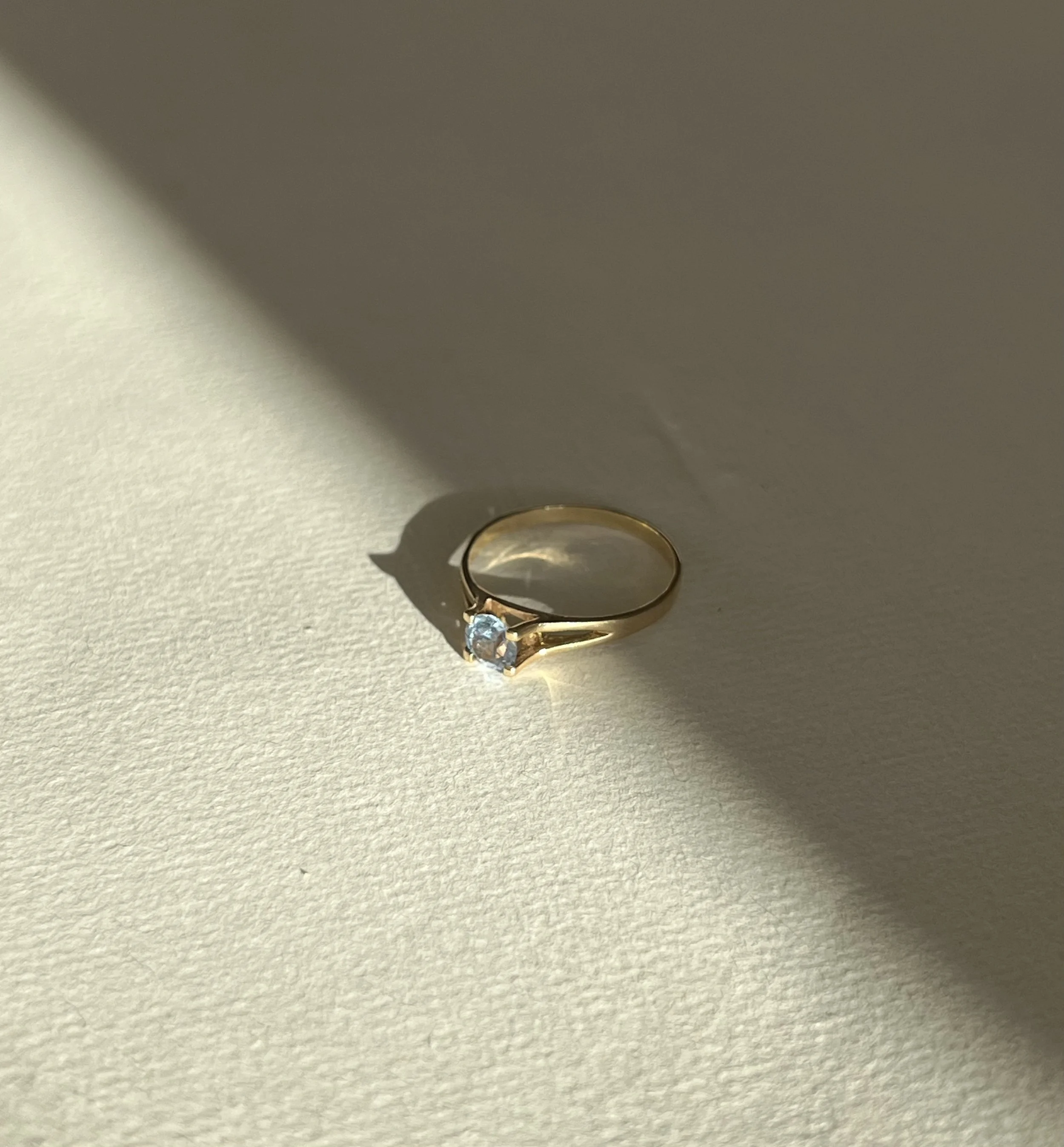 14 carat aquamarine ring