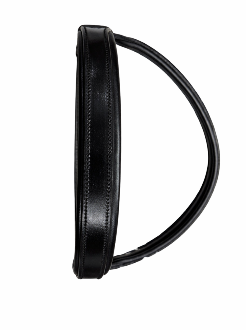 black padded english bridle headpiece top view