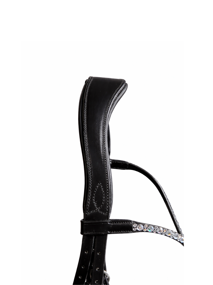 anatomical bridle headpiece side view
