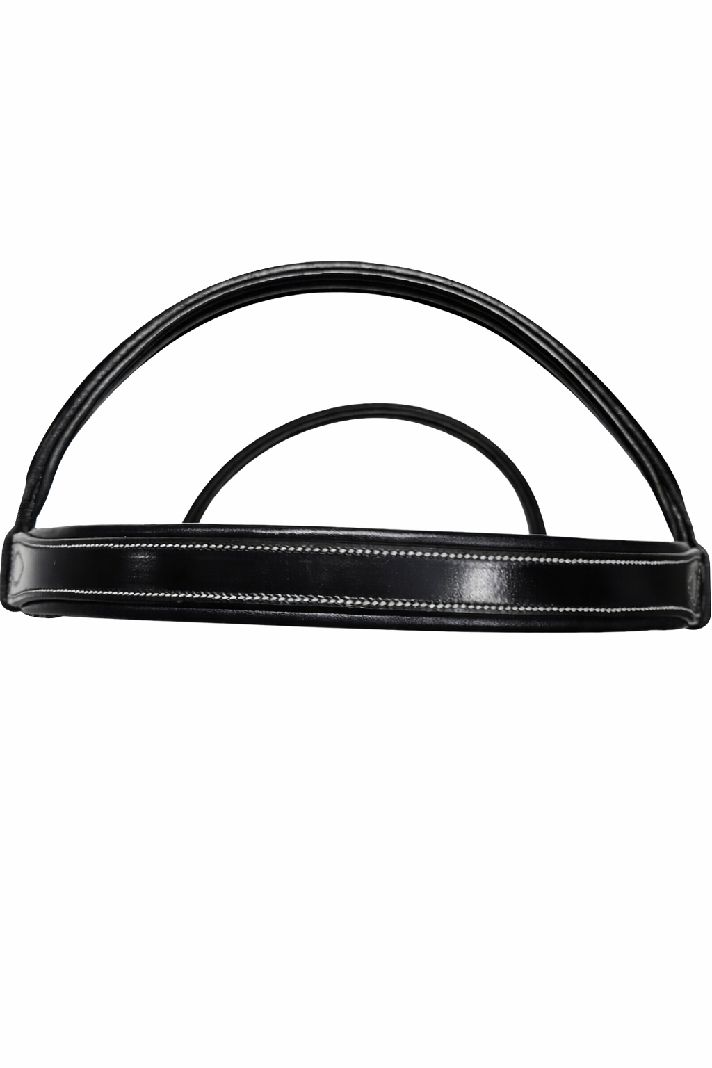 black english bridle headpiece top view