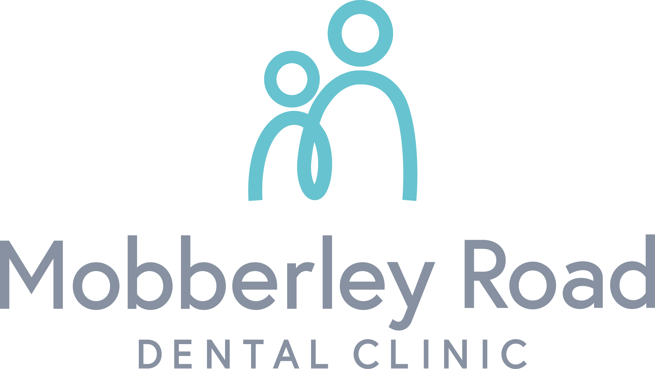 Logo for Mobberley Road Dental Clinic featuring a stylized blue tooth design and the clinic's name.