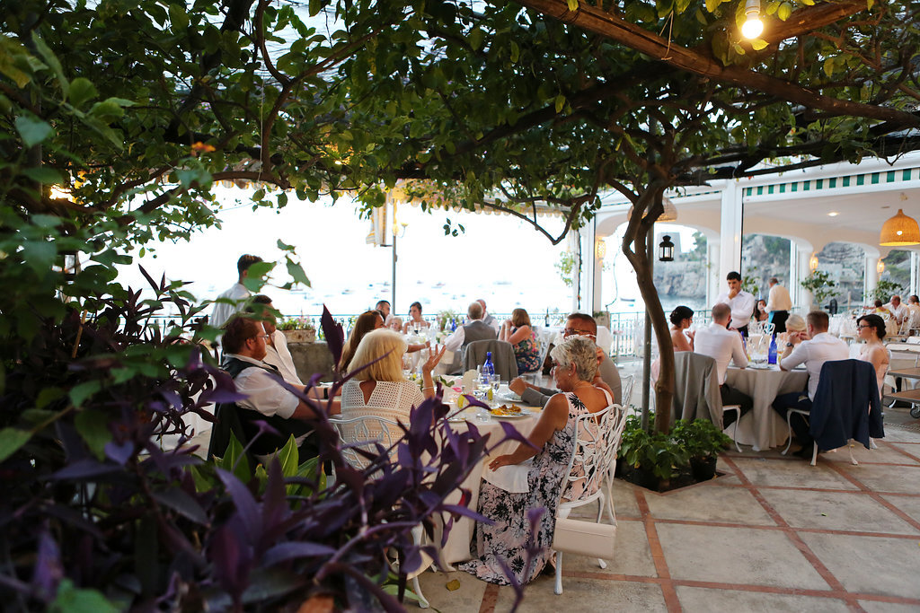 Positano wedding reception