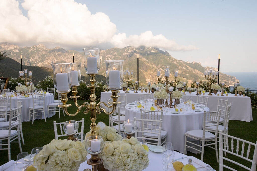 Belmond Caruso wedding reception