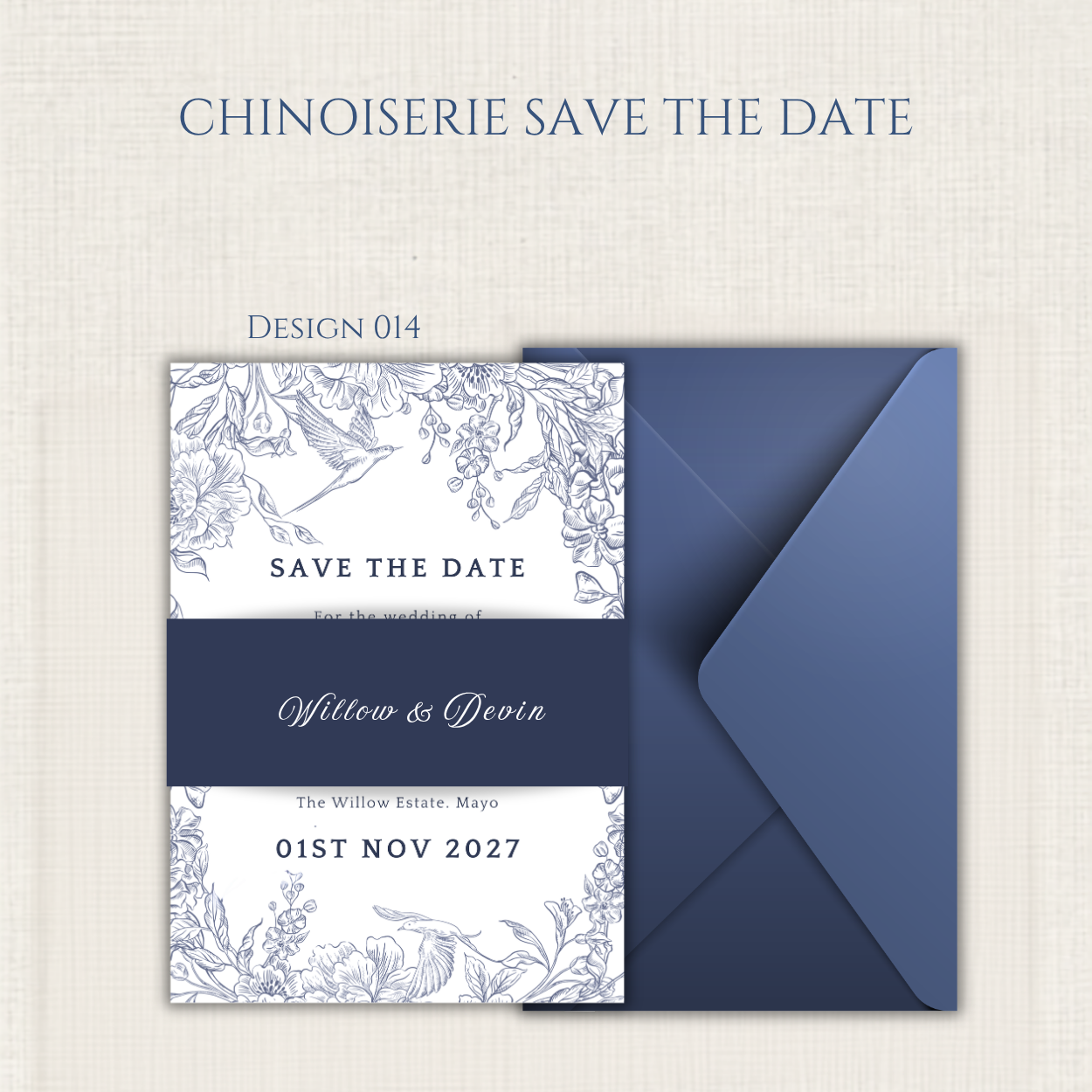 Chinoiserie Save the Date
