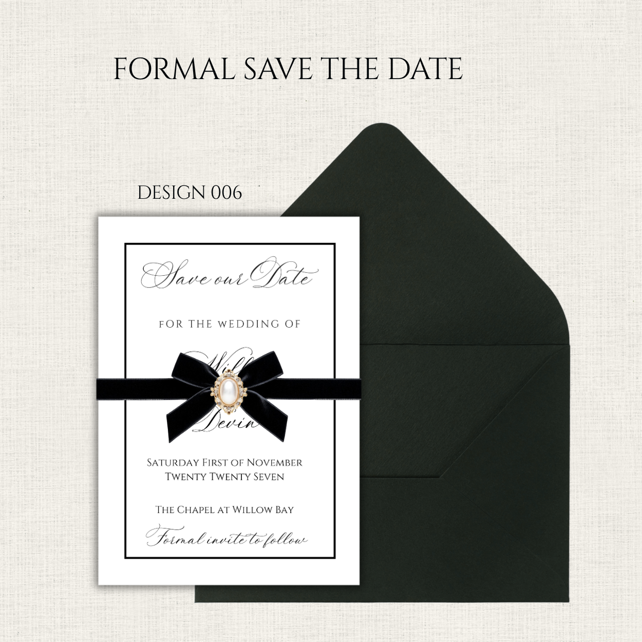 Formal Elegance Save the Date