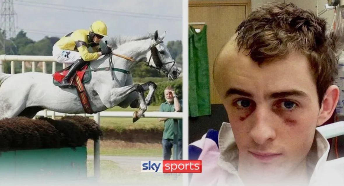 The jockey who died for 7 seconds after horror fall!
