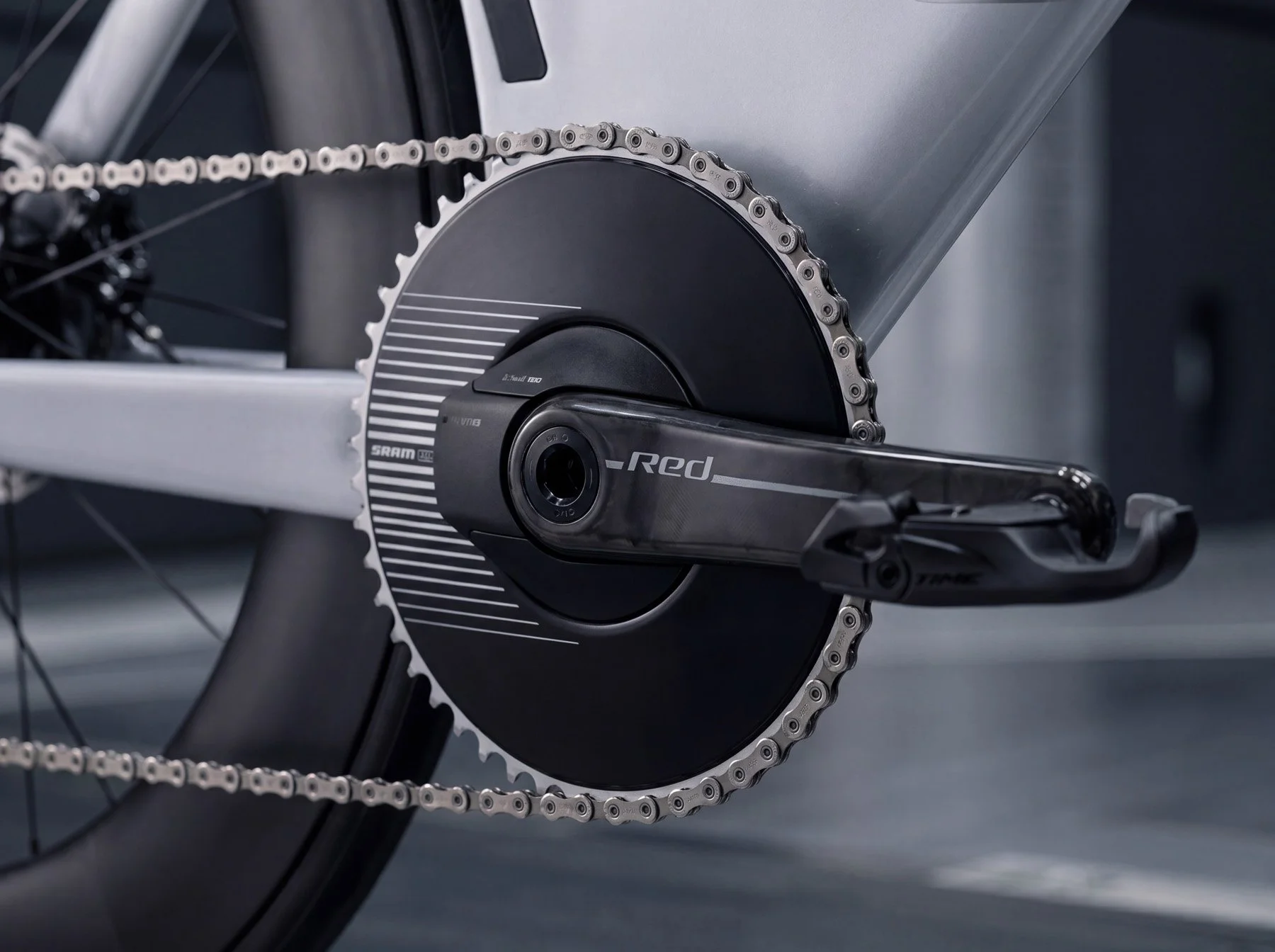 Detail shot: Canyon CFR 1by AXS - Crank and Chainrings