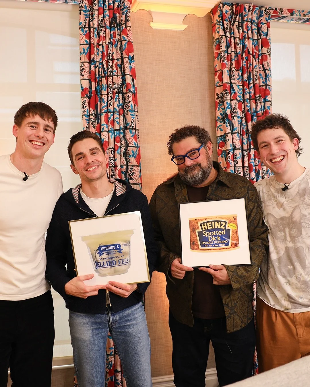 We introduced Dave Franco and @bibbymoynihan to some of the weirdest British food items! Toad in the hole anyone?😅