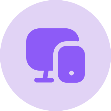 Purple devices icon