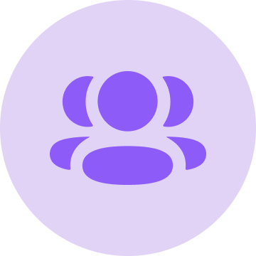 Purple team members icon