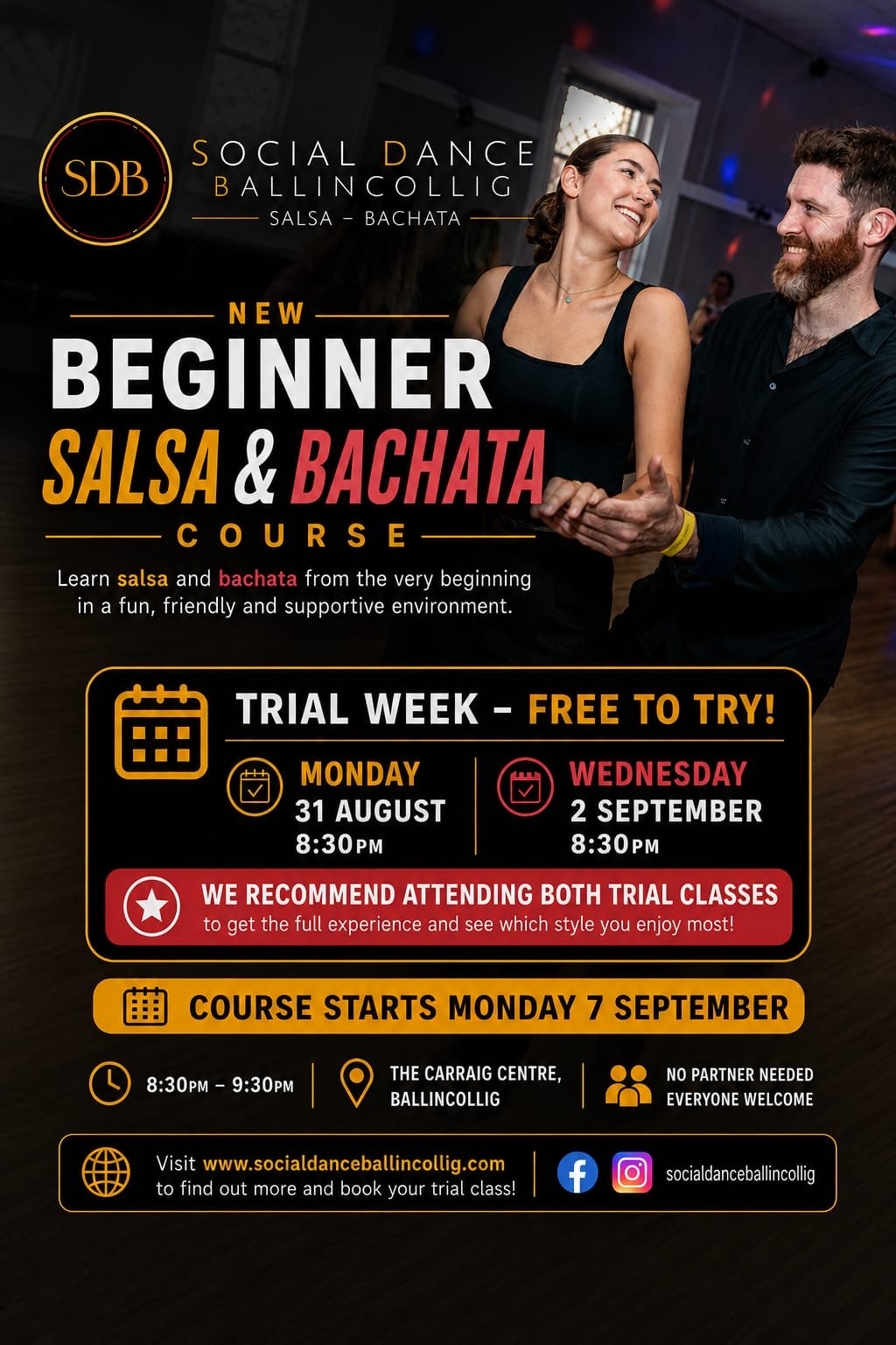 Monday 31st August Free Beginner Trial Class