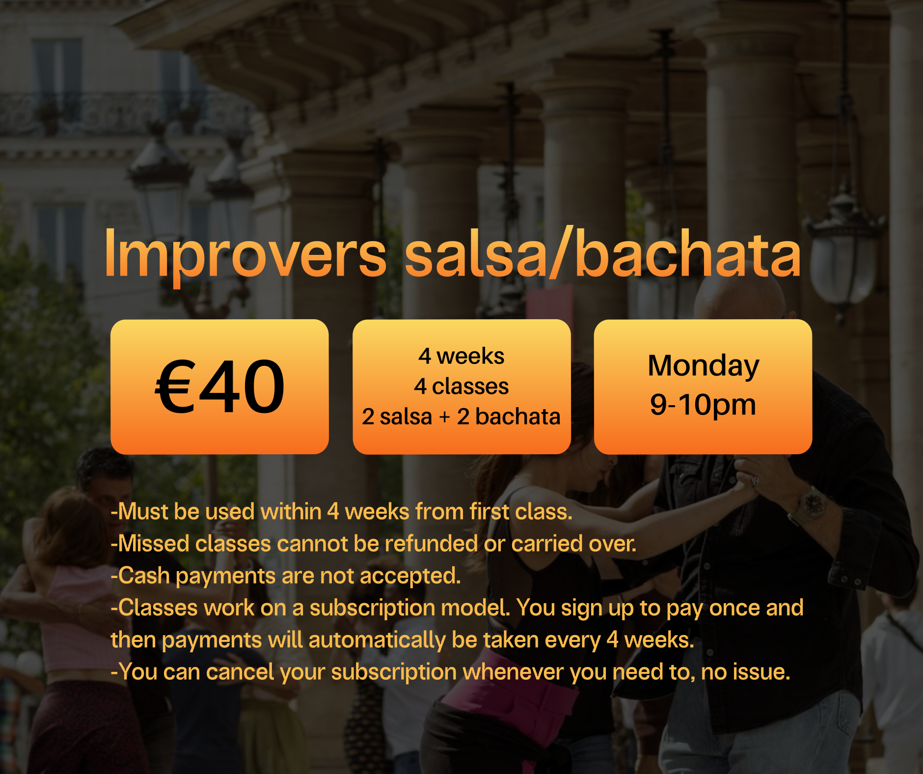 Improver salsa/bachata