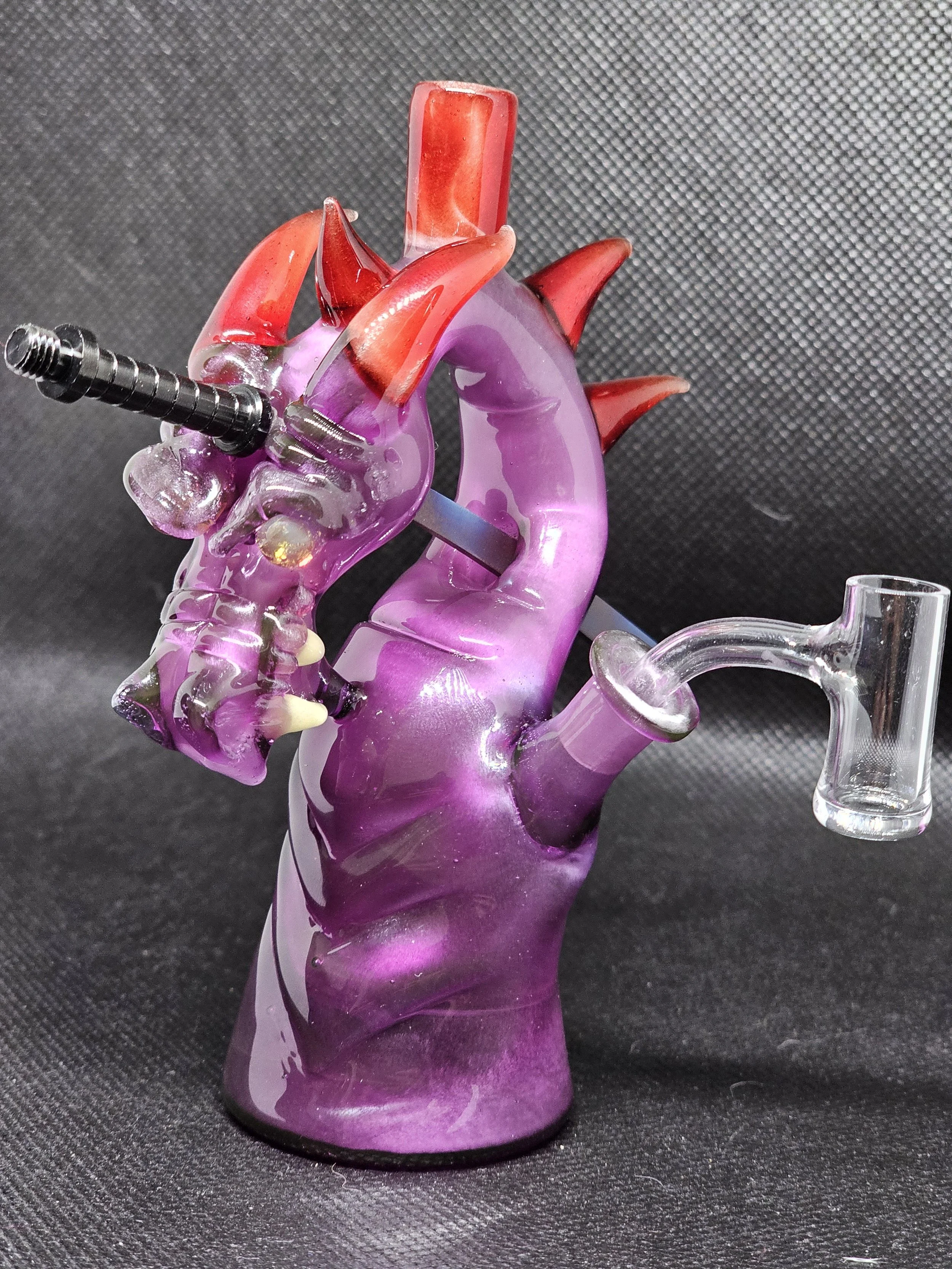 5mm 45 degree Tony Kazy Glass dragon, Evan Shore Banger
