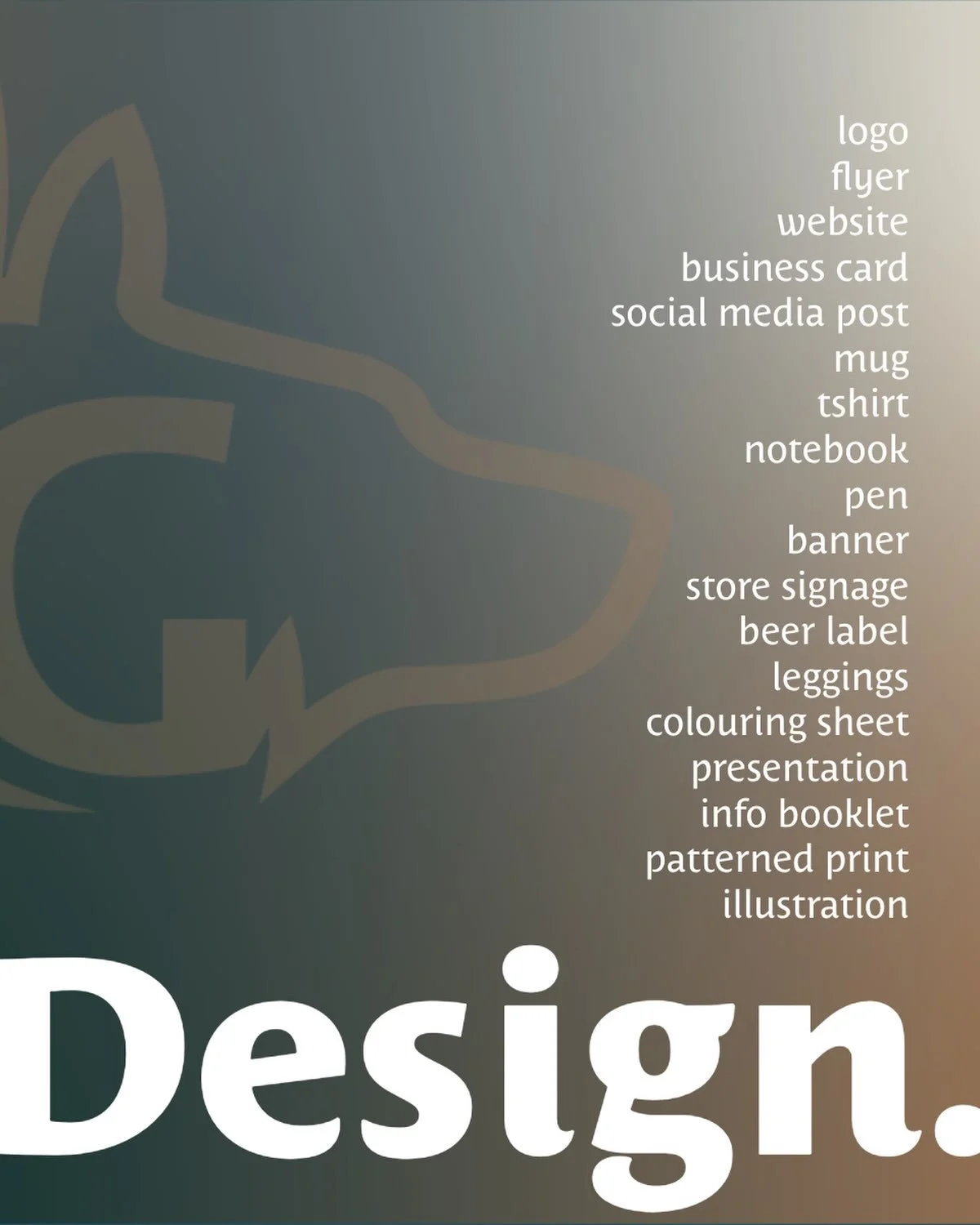Being a graphic designer lets me do so much more than &ldquo;just a logo&rdquo;. I get to create some great designs for all sorts of products. 

If you&rsquo;re in need of anything design related, just send me a message. I&rsquo;m excited for the nex