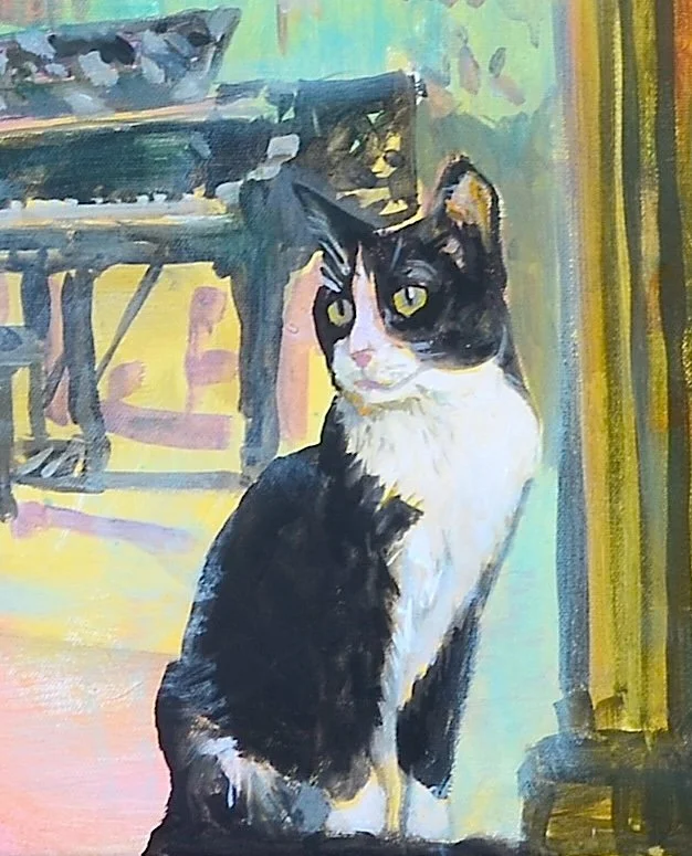 Arthur Surveys the Painting Lady