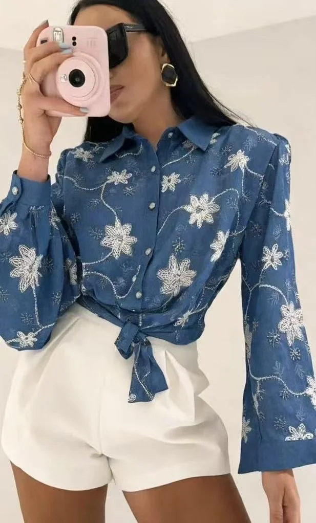 Camicia denim blu 0690