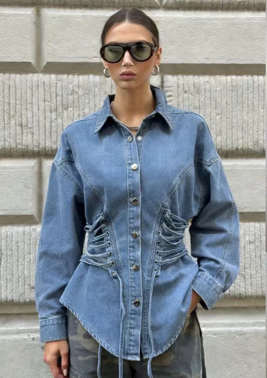 Camicia di jeans corsetto 2666