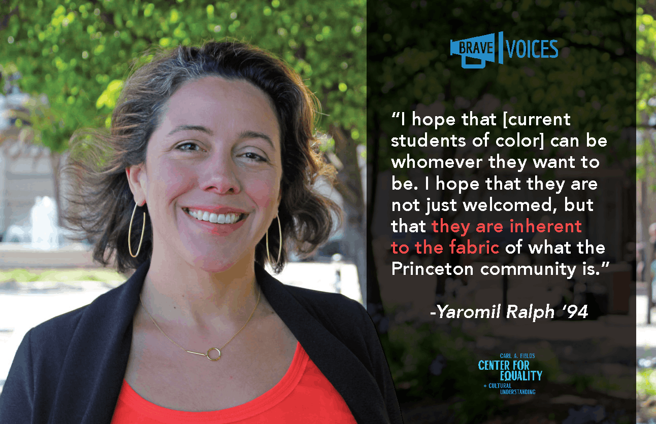 “I hope that [current
students of color] can be
whomever they want to
be. I hope that they are
not just welcomed, but
that they are inherent
to the fabric of what the
Princeton community is.”

-Yaromil Ralph ‘94