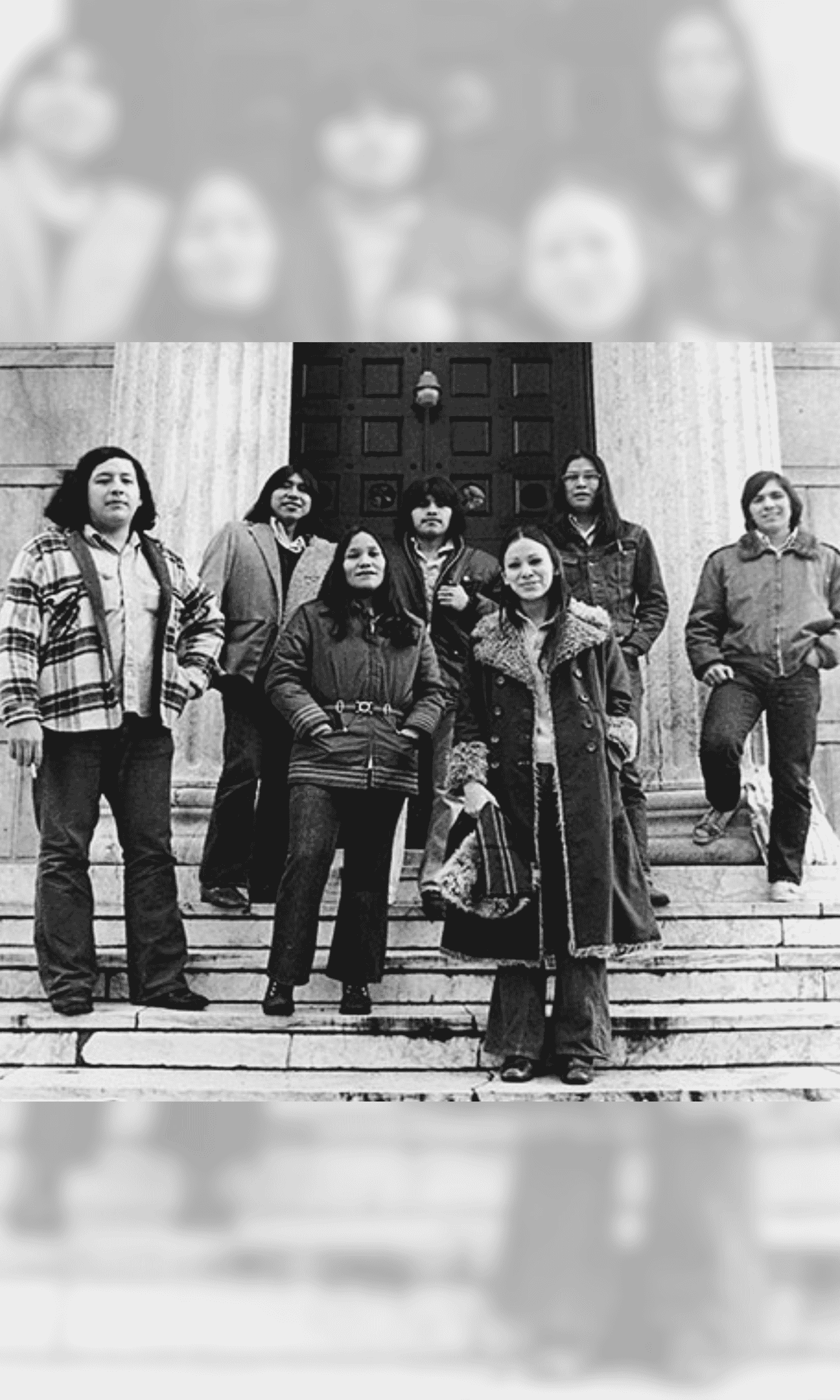 A group of Native and Indigenous students on Princeton's campus