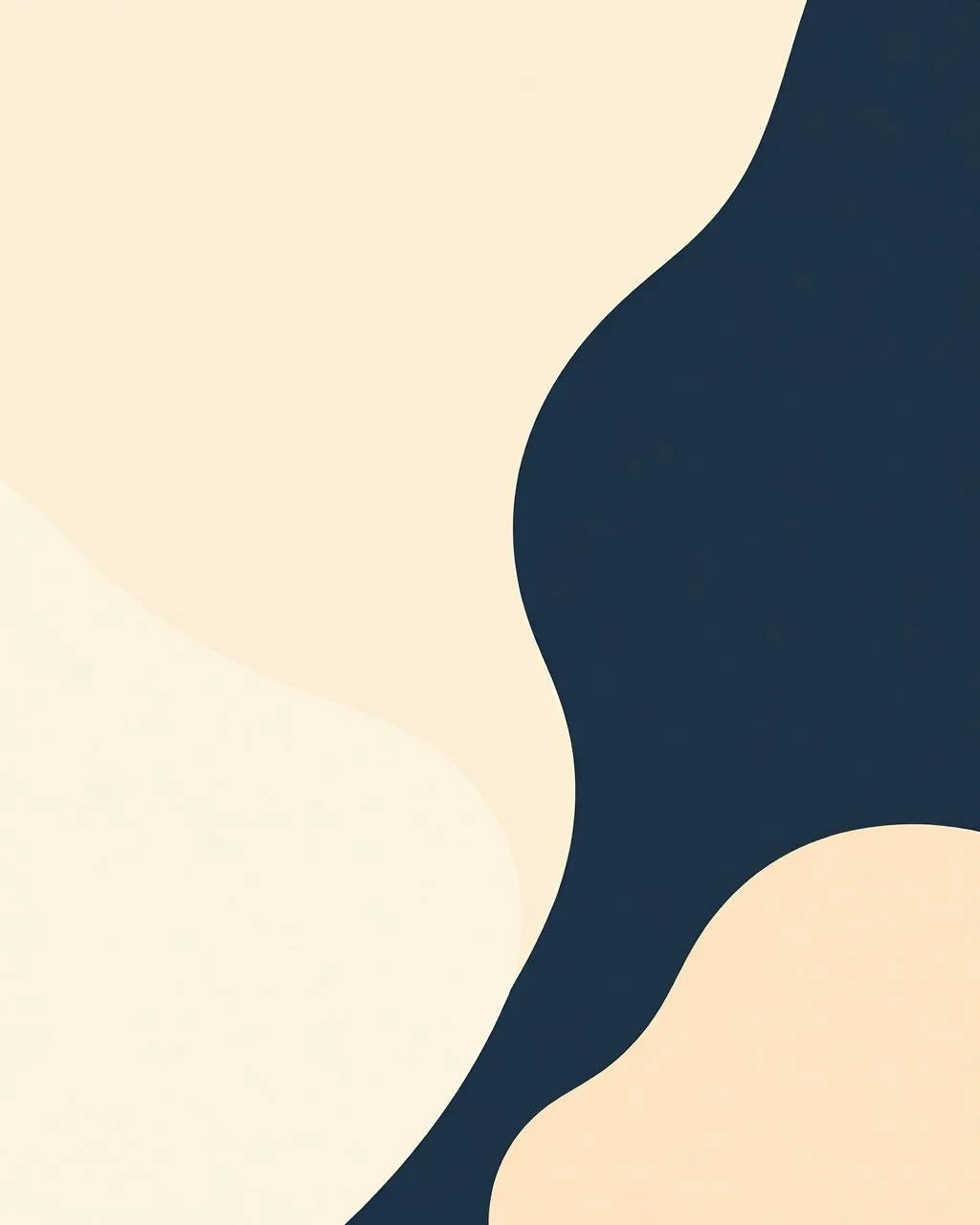 Imagem de fundo com formas abstratas em cores bege, creme, azul escuro e preto, criando um padrão fluido e curvilíneo.