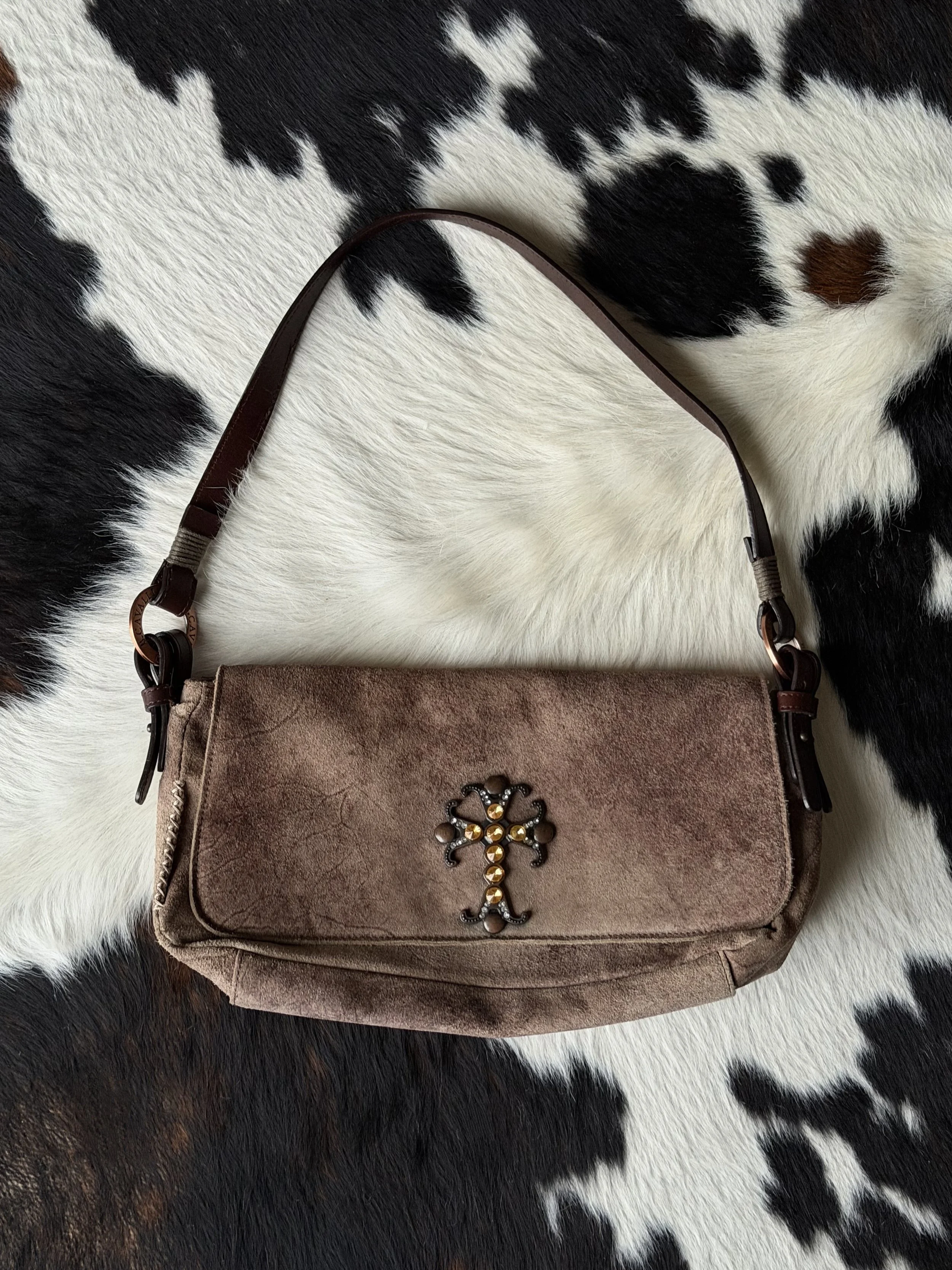 b. cavalli cross detail shoulder bag