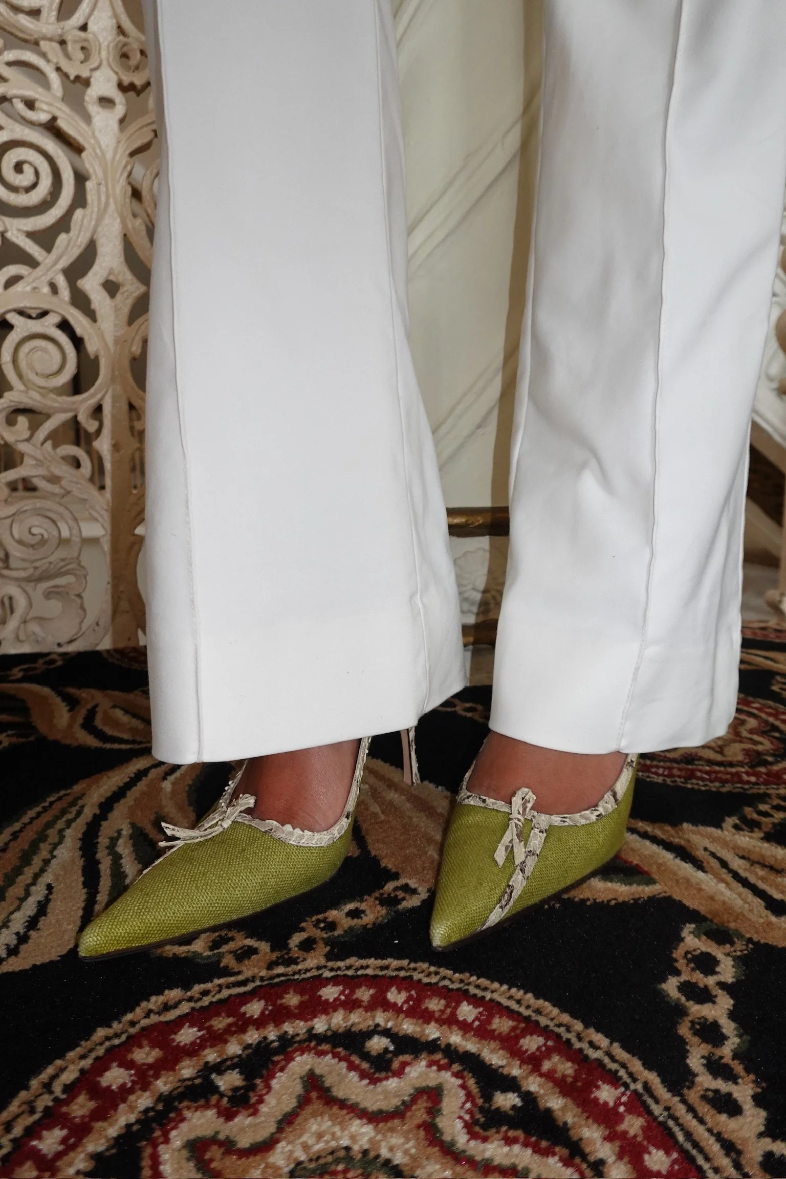 dolce & gabbana snakeskin slingback heels