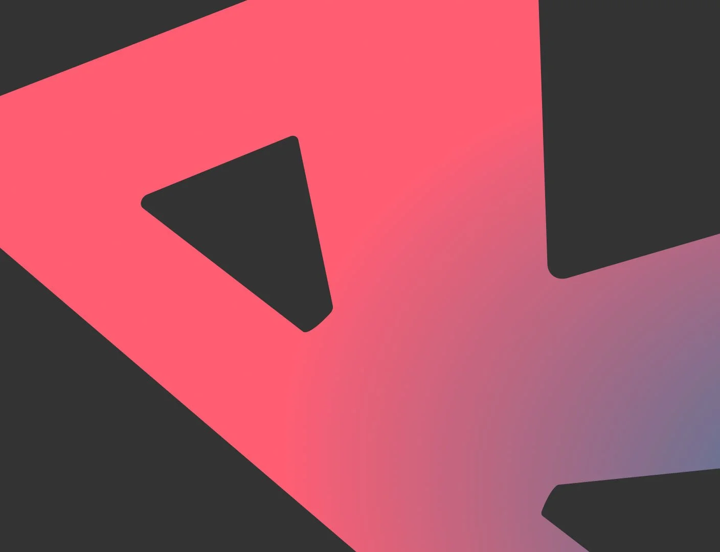 Close-up of a pink and black abstract geometric design with triangular and trapezoidal shapes.