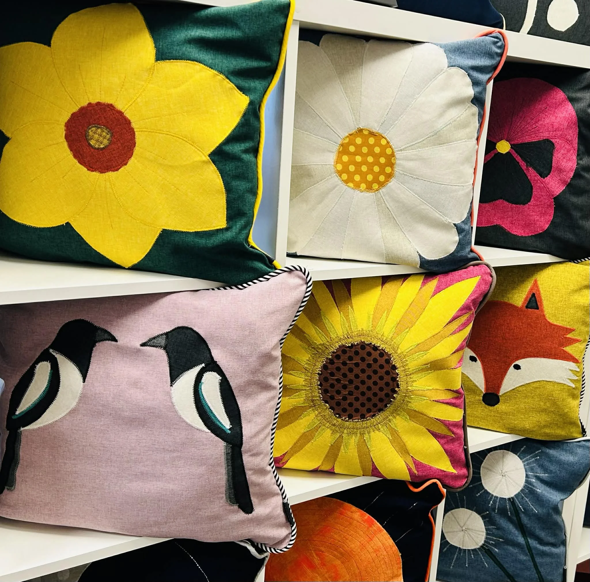 Handcrafted cushion display