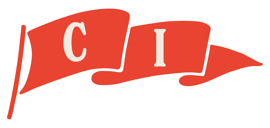 Red banner with the letters 'C', 'I', and 'A' in white.