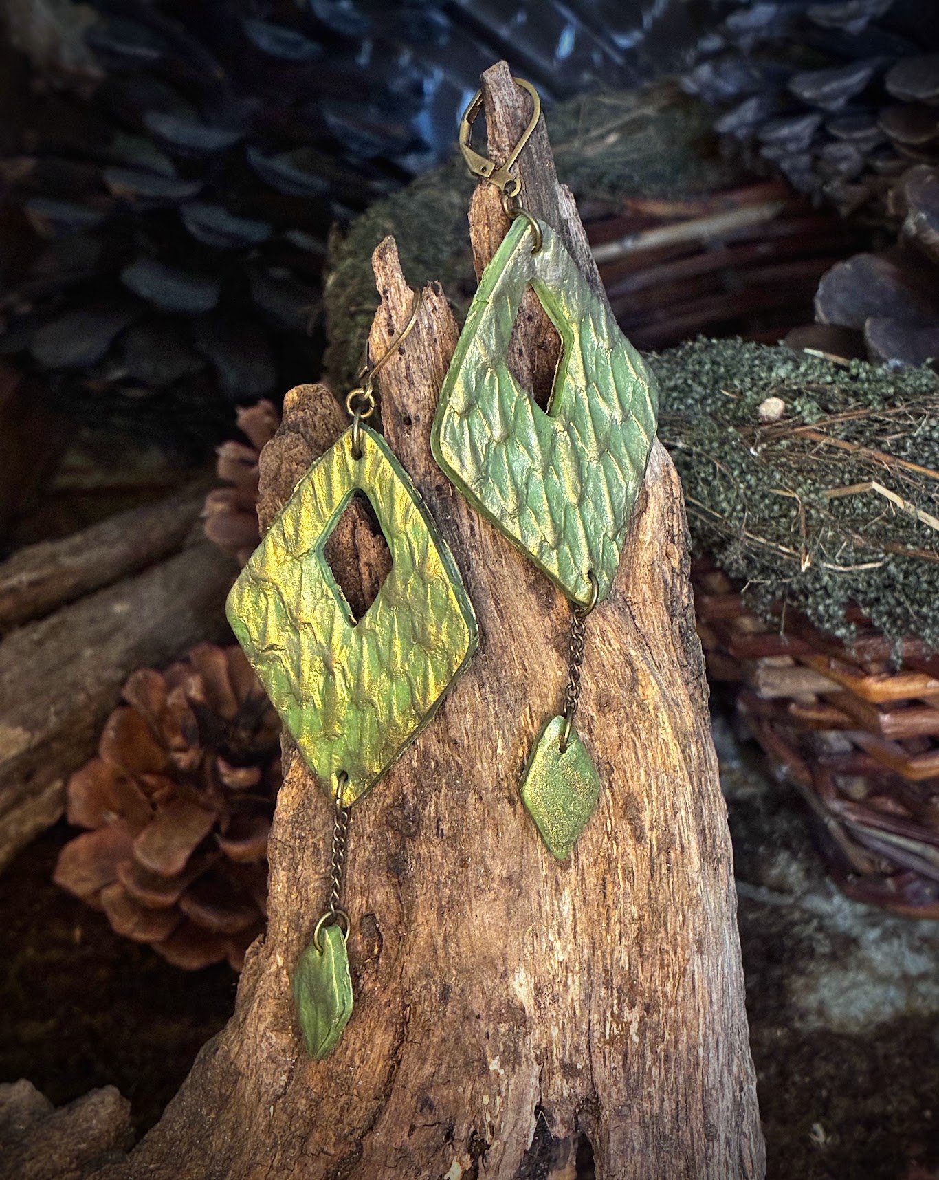 Eastern Diamondback Impression Earrings