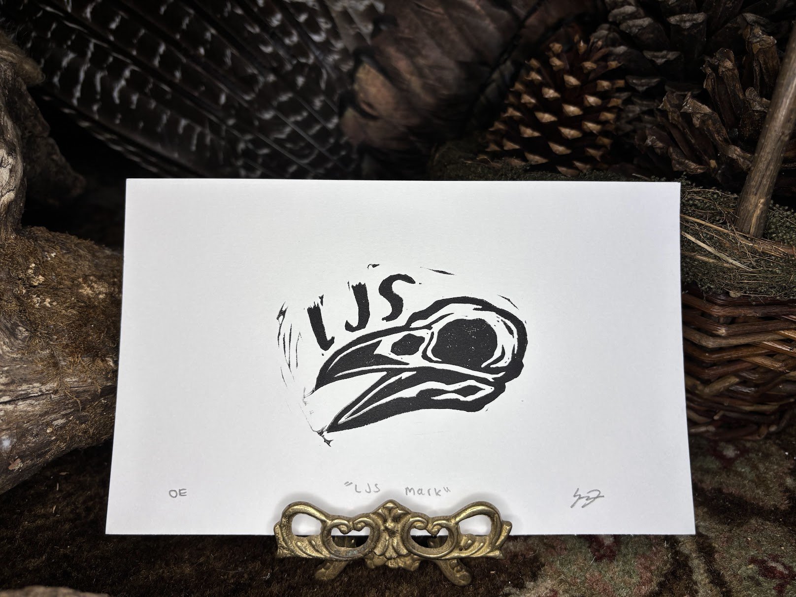 "LJS" logo print