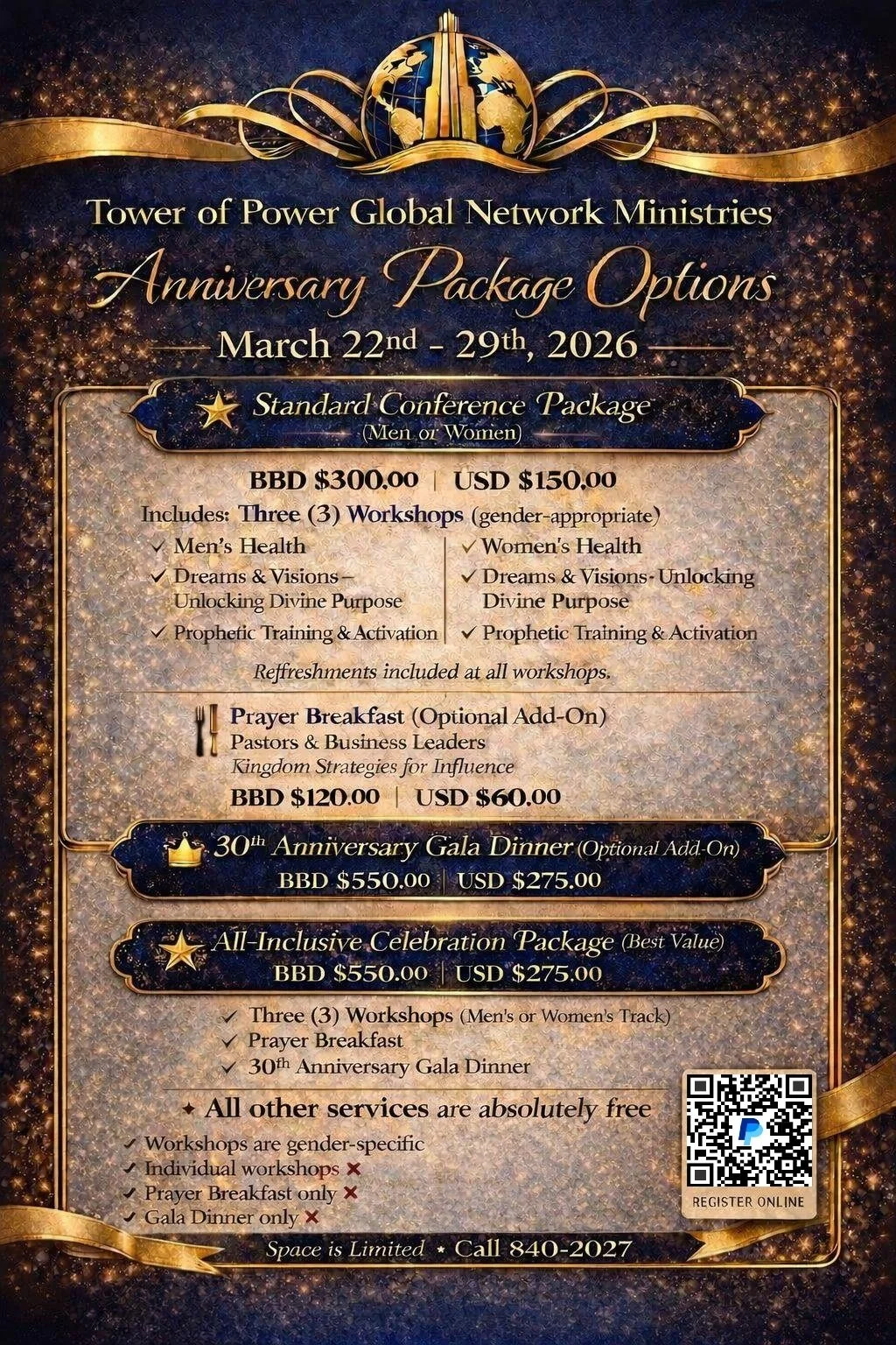 Anniversary Package Options