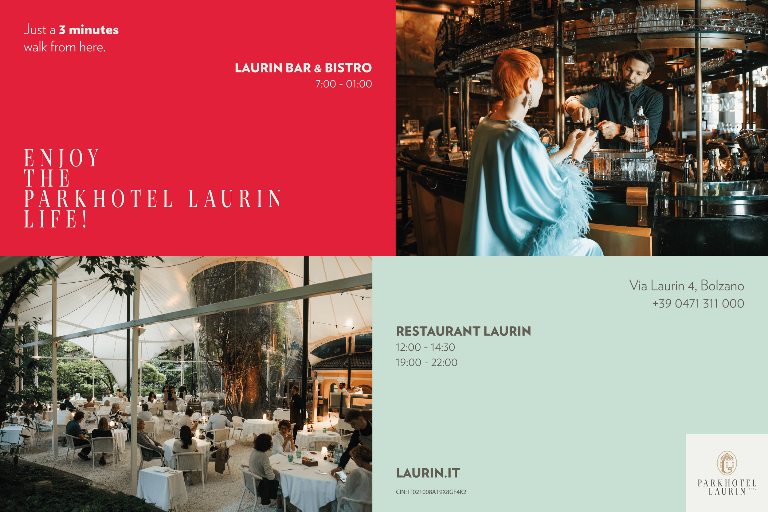 ParkHotel Laurin promo panel @ WaltherPark (BZ)