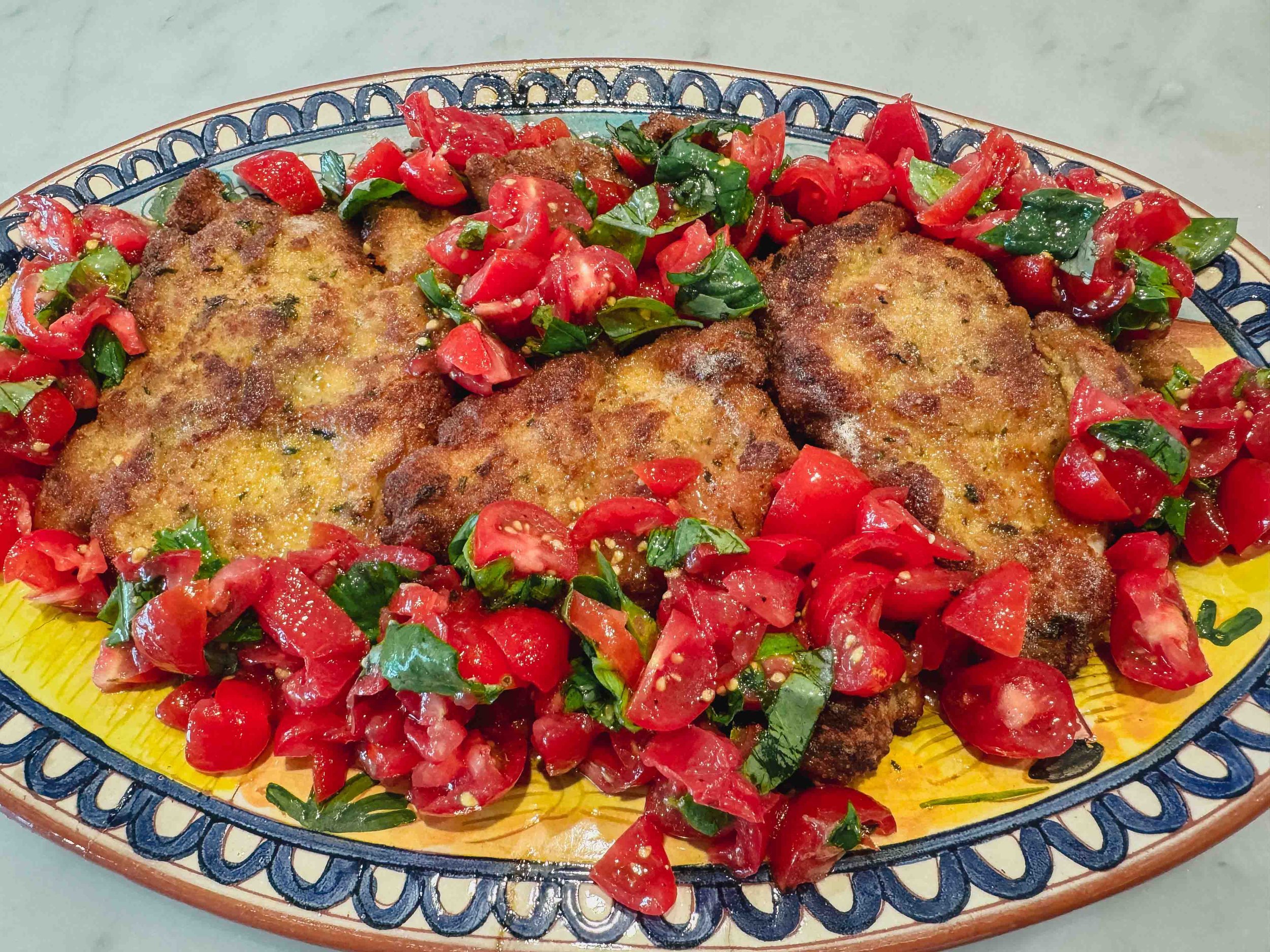 Breaded Chicken With Market Tomatoes