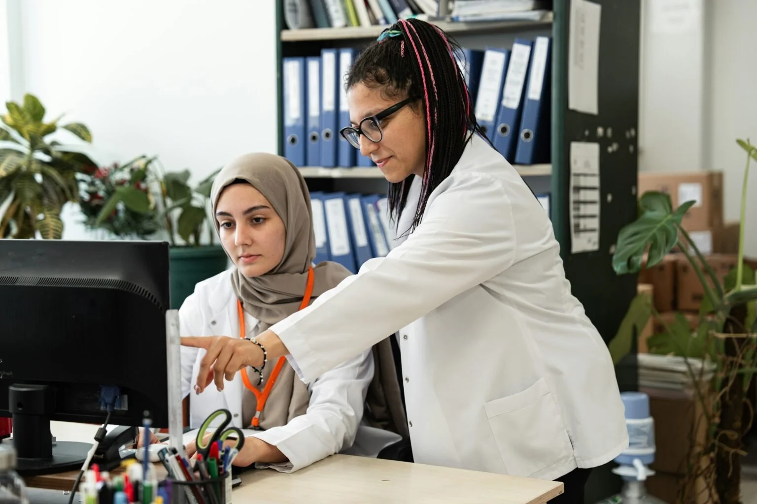 researchers working together