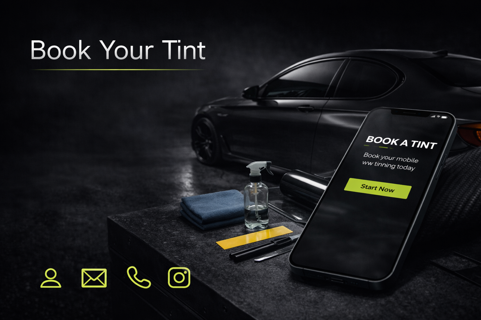 Car window tinting booking with Darkline Tints