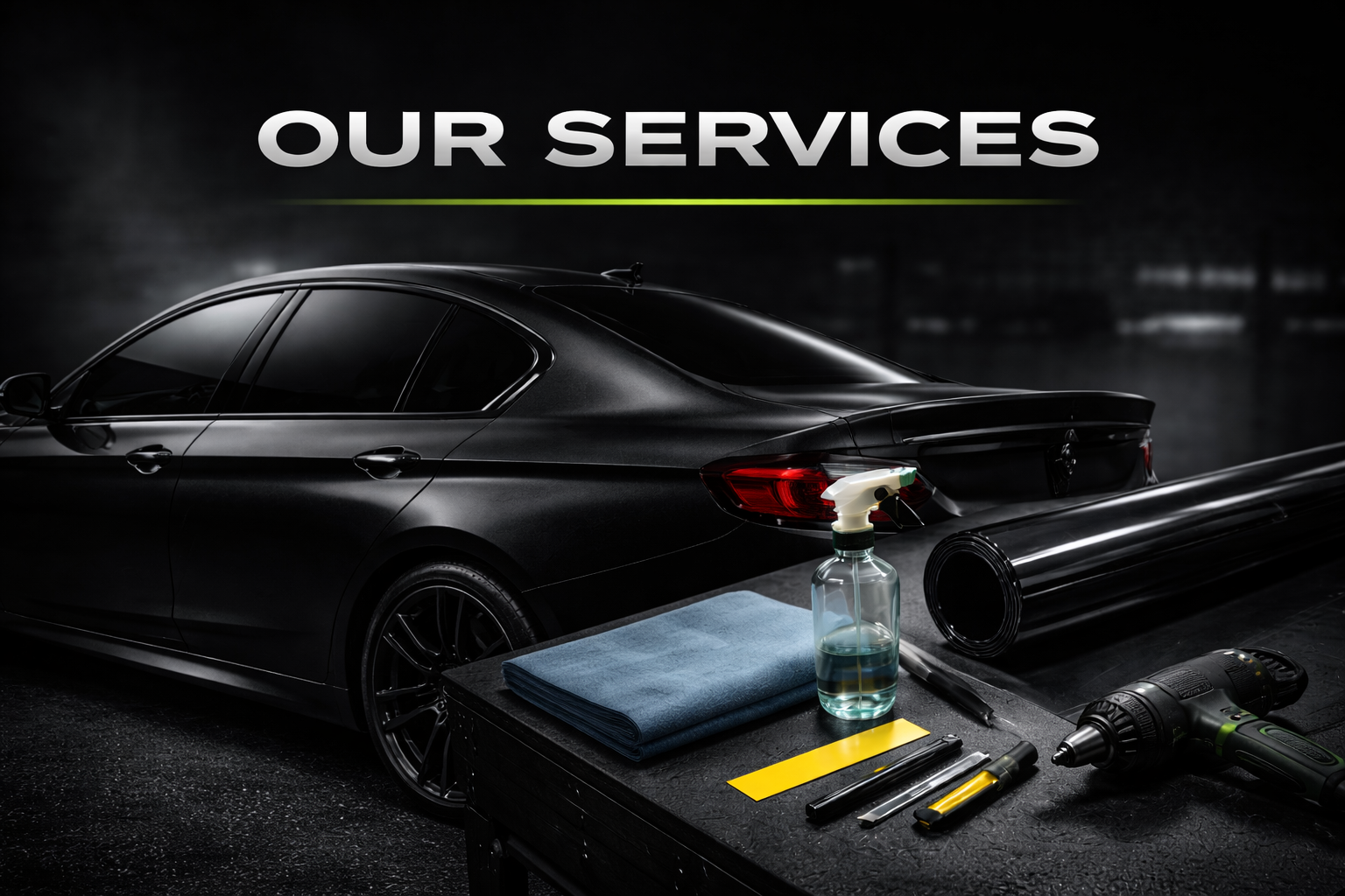 Car with professionally tinted windows by Darkline Tints