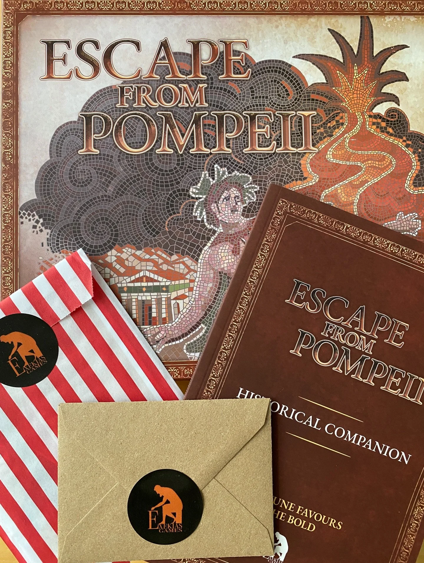 Kickstarter orders of Escape From Pompeii are now on their way! 📦

If yours has arrived, we&rsquo;d love to know how much you&rsquo;re enjoying it!