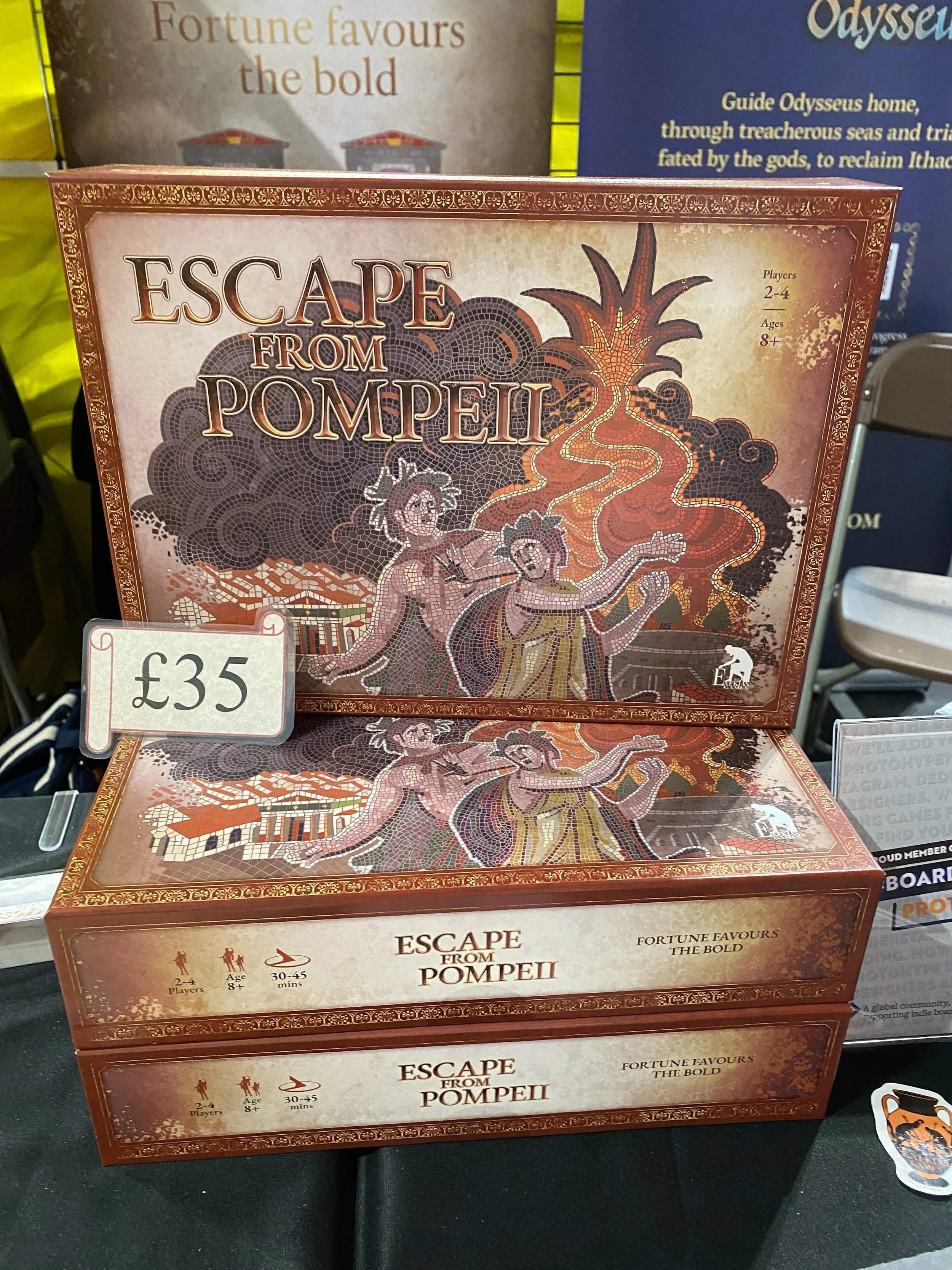 After 2 amazing days at the @ukgamesexpo we&rsquo;re almost out of stock! We&rsquo;ve only got 8 games left, so if you want one, come early tomorrow.

We&rsquo;re also running low on coasters and historical companions, which are only available at con