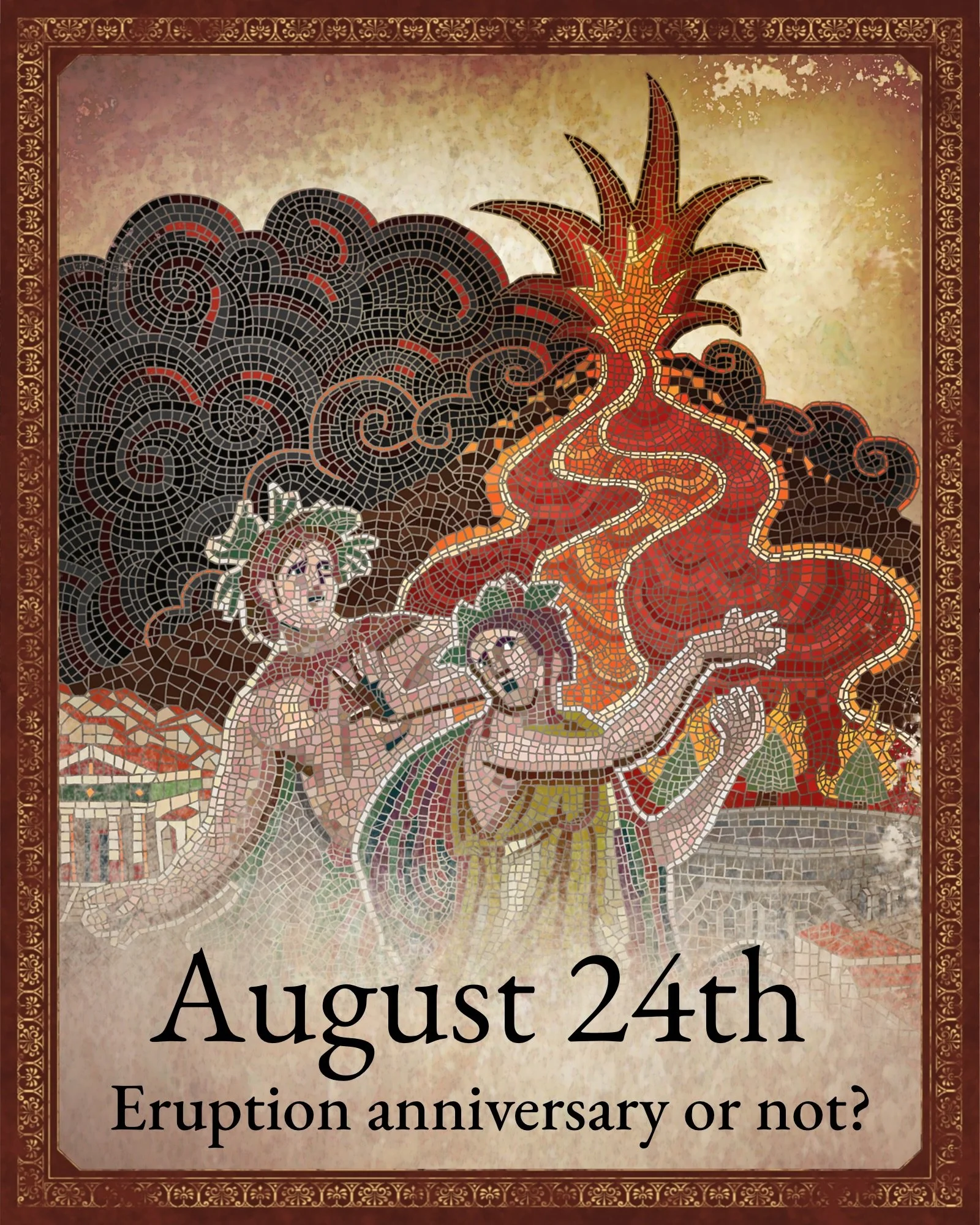 Today is the anniversary of the eruption of Mount Vesuvius! &hellip;or is it?

The 24th August has long been thought of as the date of Vesuvius&rsquo; eruption in 79CE, burying Pompeii and the surrounding cities. This is the date mentioned by Pliny t