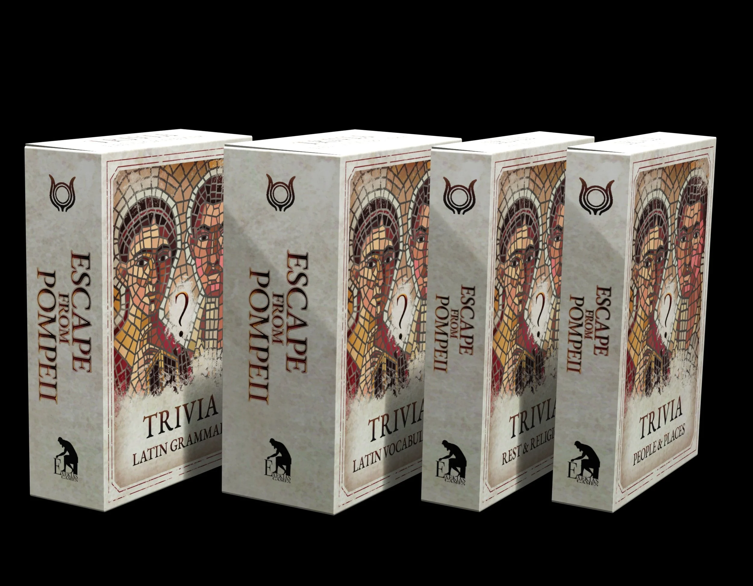 Coming soon!!!

We&rsquo;re so excited to finally announce 4 brand new trivia expansions for Escape From Pompeii. They are fully developed and currently in production.

Follow our mailing list (link in bio) to be notified when they&rsquo;re available