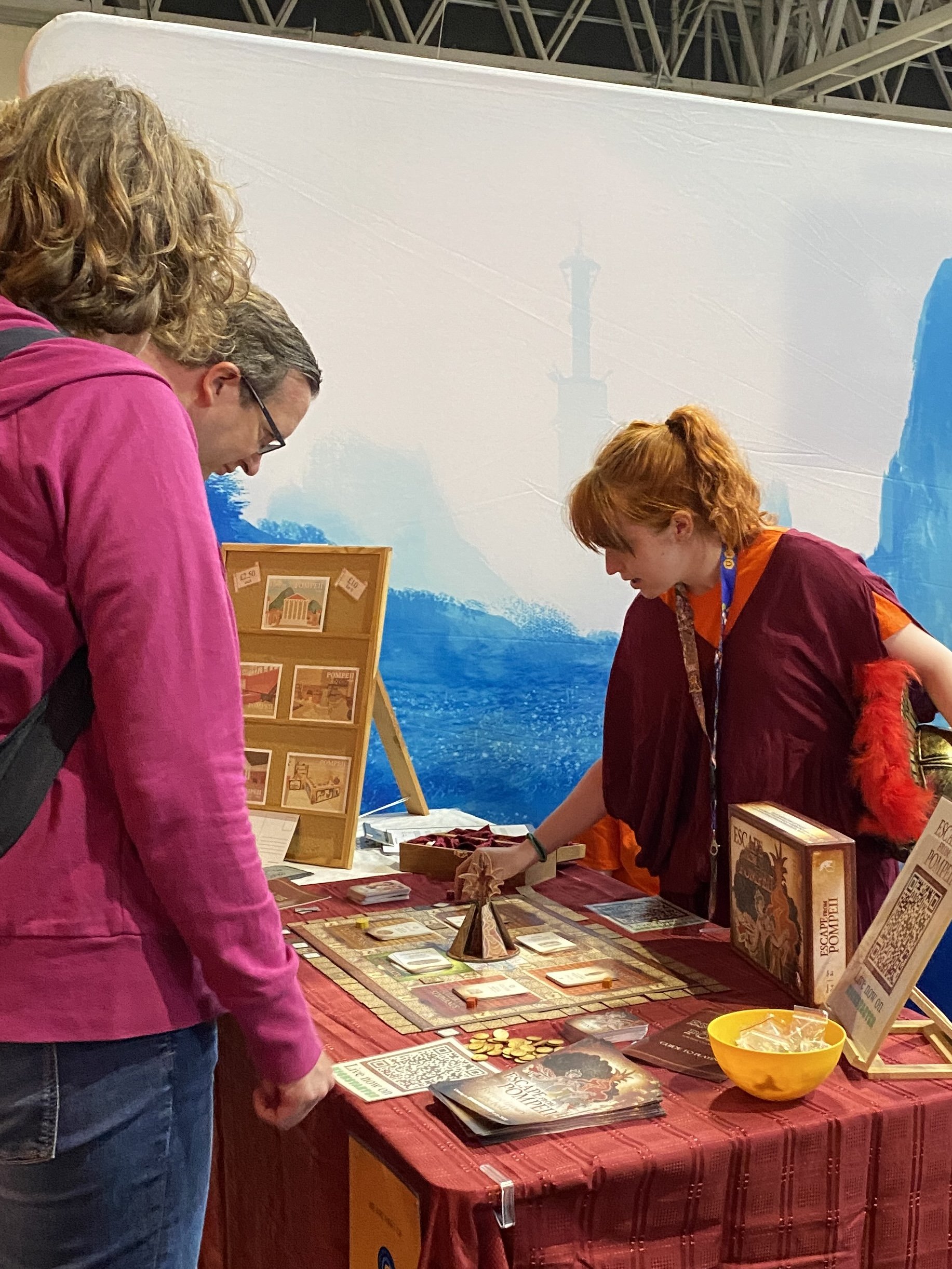 A demonstration of Escape From Pompeii at the UK Games Expo