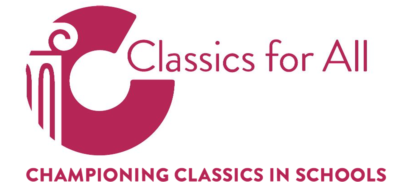 A logo reading 'Classics For All: championing classics in schools'