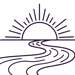 Geometric drawing of an outline square with sections divided by vertical, horizontal, and circle lines.