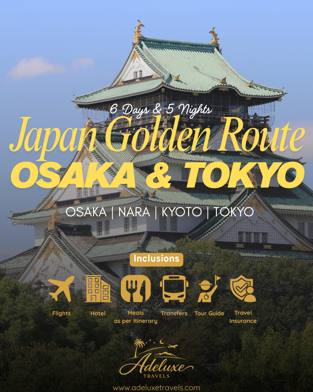 Japan Golden Route: Osaka & Tokyo