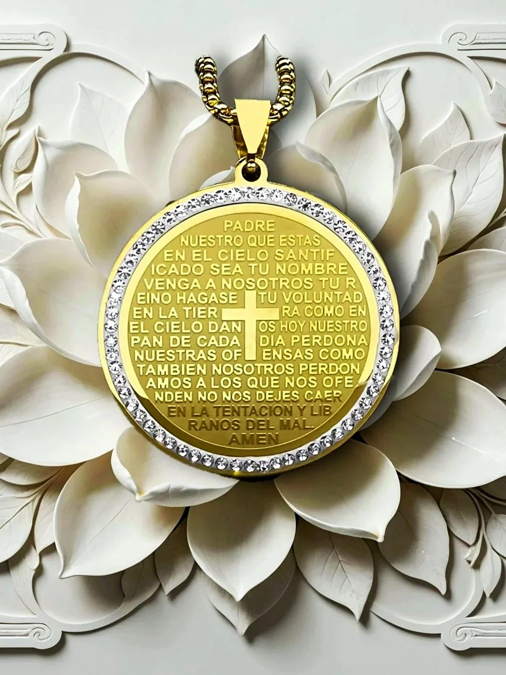 OUR+FATHER+GOLDEN+CROSS+PRAYER+YHVH+HOLY+SPIRIT+DIVINE+SPIRITUAL+RELIGIOUS+FAITH+BIBLE+REVMARIAPIO+JESUS+GOSPEL+WORSHIP+SACRED+JEWELRY