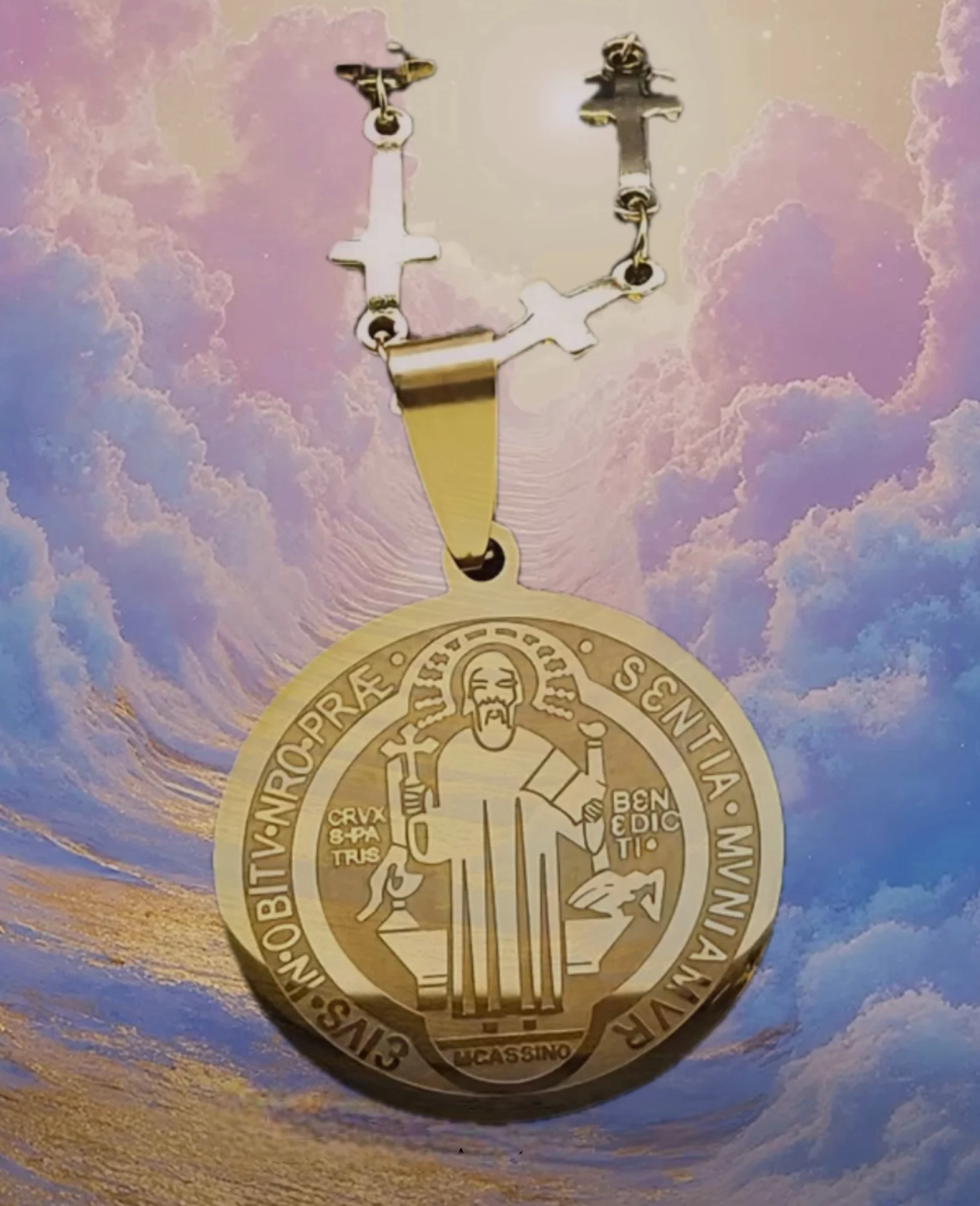 St. Benedict The Terror of Demons Medal Golden