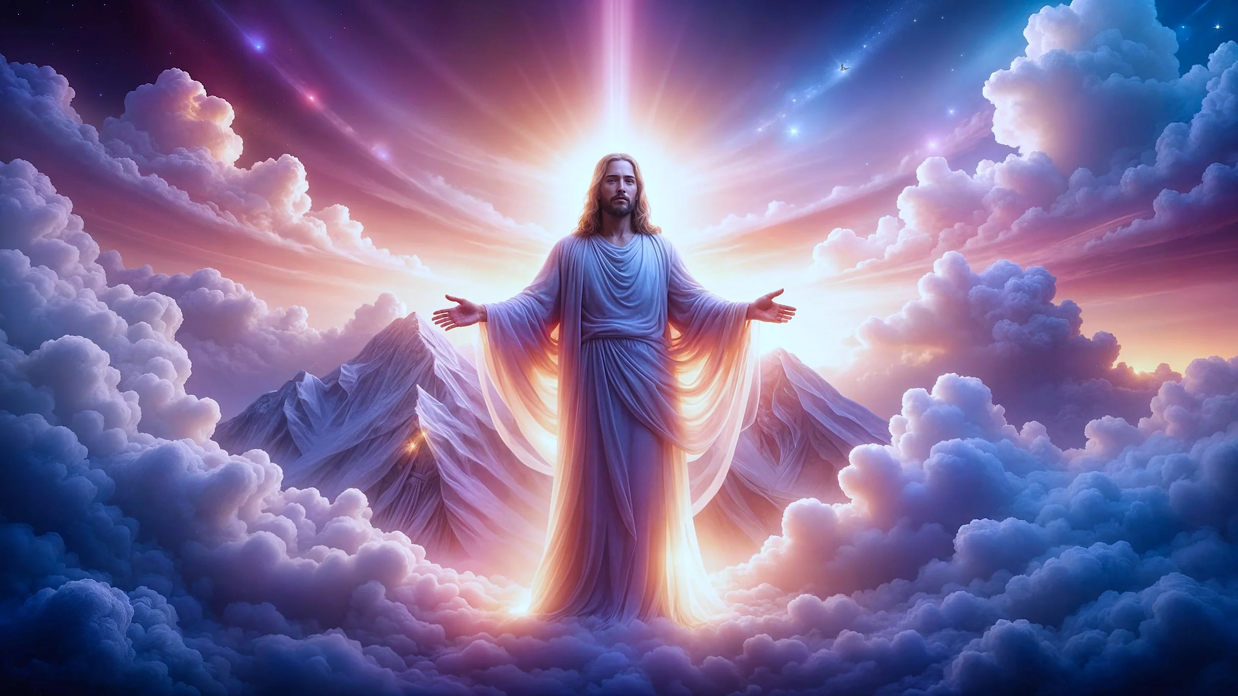 Religious artwork of Our Savior Jesus Christ in heaven christianity holy spirit  religion faith bible worship