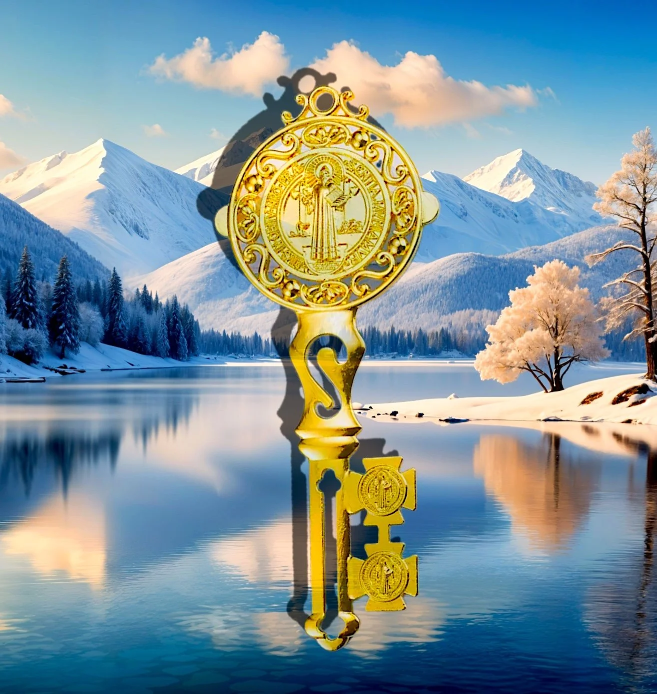 St. Benedict's Golden Key of Protection for Home and Car