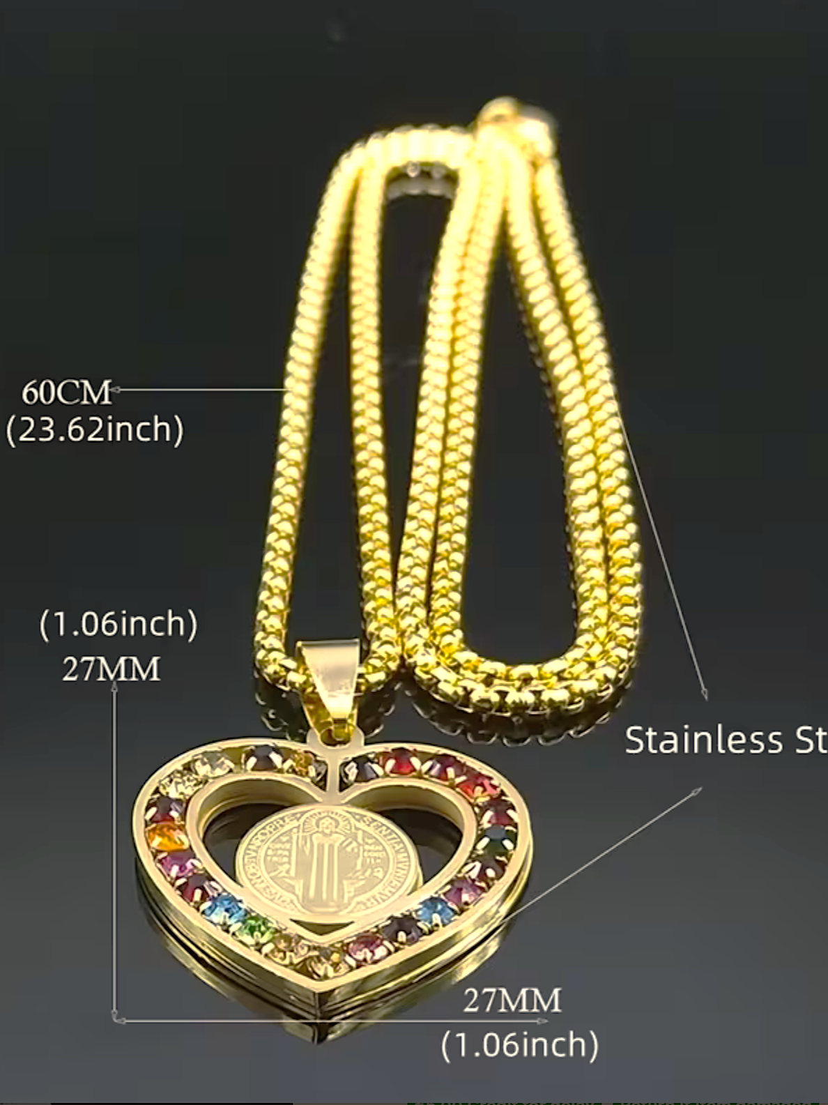 ST+BENEDICT+GOLDEN+HEART+PENDANT+PRAYER+YHVH+HOLY+SPIRIT+DIVINE+SPIRITUAL+RELIGIOUS+FAITH+BIBLE+REVMARIAPIO+JESUS+GOSPEL+WORSHIP+SACRED+JEWELRY